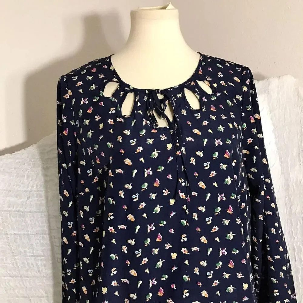 Dalia Collection Flower Print Top Size L - Picture 6 of 8